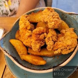 Kids chicken tender, $15.00 - a little too dry this day Kids chicken tender, $15.00 - a little too dry this day