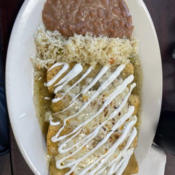 Tarascó - Spinach, mushroom, Tomatillo enchiladas - Mexican Near Me - Albuquerque, New Mexico