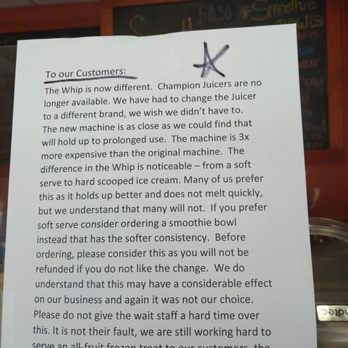 Bashful Banana Bakery & Cafe - Note to customer - Bakeries Near Me - Ocean City, New Jersey