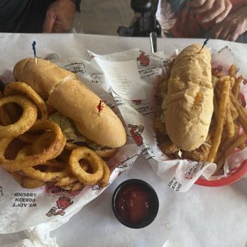 Smashin Crab - Shrimp Poboy with fries and onion rings - Cajun/Creole Near Me - San Antonio, Texas Smashin Crab - Shrimp Poboy with fries and onion rings - Cajun/Creole Near Me - San Antonio, Texas