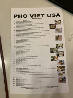 Menu photo 2 Pho Viet USA Washington, DC, DC