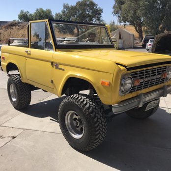 B.A.M Auto Collision - 1971 Ford Bronco. Originally green, painted Porsche Yellow by BAM. - Body Shops Near Me - Escondido, California