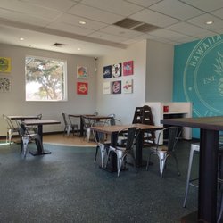 Hawaiian Bros Island Grill - Seating inside restaurant.