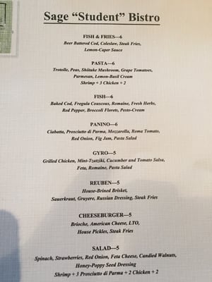 Menu photo 8 Sage Student Bistro Omaha, NE