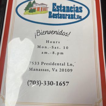 Estancias Restaurant - Menu - Salvadoran Near Me - Manassas, Virginia Estancias Restaurant - Menu - Salvadoran Near Me - Manassas, Virginia