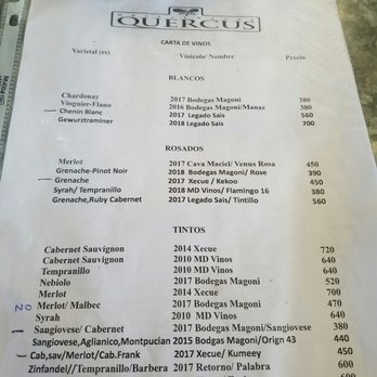 Quercus - Drink Menu - Mediterranean Near Me - Villa de Juárez, BCN Quercus - Drink Menu - Mediterranean Near Me - Villa de Juárez, BCN