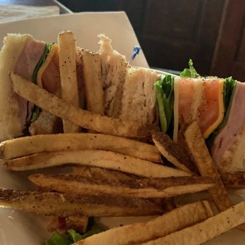 Baron's Pub & Restaurant - Club sandwich with fries - Pubs Near Me - Portsmouth, Virginia Baron's Pub & Restaurant - Club sandwich with fries - Pubs Near Me - Portsmouth, Virginia