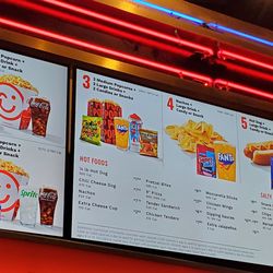 Century 16 Bayfair Mall - Concessions stand menu