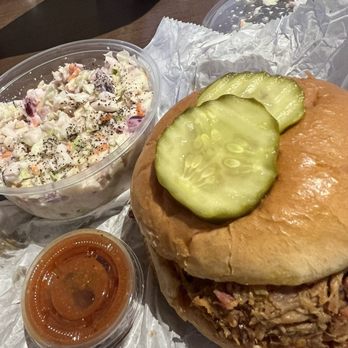 Pit Boss BBQ - Chopped Bbq Chicken Sandwich with Coleslaw - Barbeque Near Me - Hapeville, Georgia