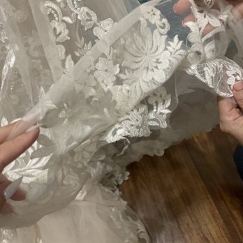Dublin Formal - Sloppy hem. 3 different seamstress' confirmed trash work done to designer gown. "Woman should not touch wedding dresses." - Sewing & Alterations Near Me - Dublin, Ohio