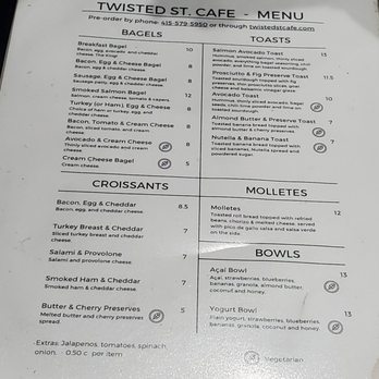 Twisted St. Cafe - Menu - Breakfast & Brunch Near Me - San Francisco, California