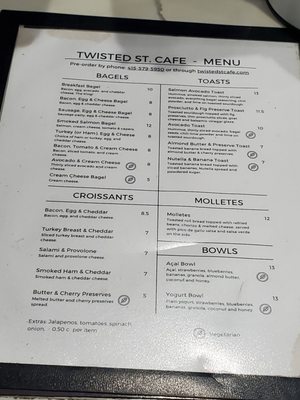 Menu photo 1 Twisted St. Cafe San Francisco, CA