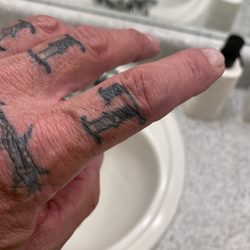 Woody's Old School Tattoos & Piercings - What lettering was supposed to look like