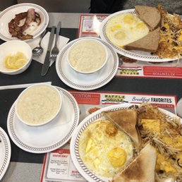 a table of breakfast foods a table of breakfast foods