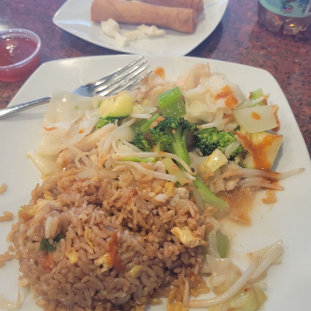 China One - I ordered the lunch special chicken chop suey and shrimp eggroll - Chinese Near Me - Upland, California