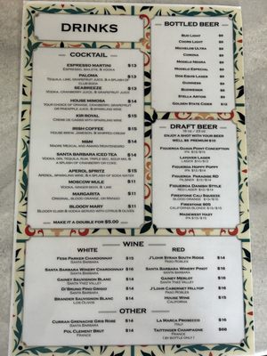 Menu photo 2 Costa Terraza Santa Barbara, CA