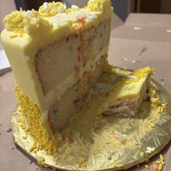 Tasty Layers - This is their rainbow sprinkle cake...being devoured!
