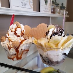Eis to go Da Dalt - Giotto- und Bananenbecher - lecker!