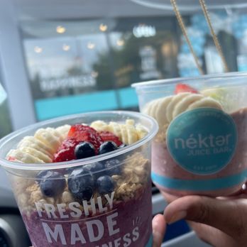 Nekter Juice Bar - Acai Banana Berry Bowl Peanut Butter Bowl - Juice Bars & Smoothies Near Me - Kirkland, Washington