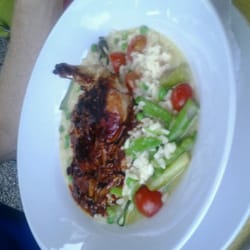 Restaurant Kurve - Chicken breast in port wine sauce with risotto