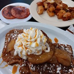 Caramel Apple French Toast, Pork Roll, and loaded potatoes Caramel Apple French Toast, Pork Roll, and loaded potatoes