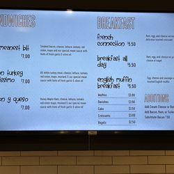 Mean Mug Coffee - Food menu, but there is lots of pastries as well!