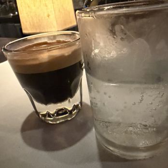 South Beverly Grill - Double espresso and sparkling water - New American Near Me - Beverly Hills, California South Beverly Grill - Double espresso and sparkling water - New American Near Me - Beverly Hills, California