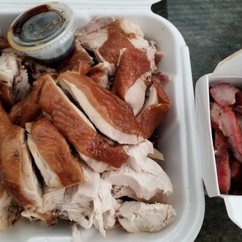 King's Barbeque House - Whole Soy Sauce Chicken, One piece of Cha Siu (sold by weight) - Chinese Near Me - Seattle, Washington