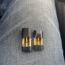 On the left is a normal pod that I purchased and on the right is a 'brand new' half gram pods. It looks like someone had already smoked it. On the left is a normal pod that I purchased and on the right is a 'brand new' half gram pods. It looks like someone had already smoked it.