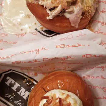 Back Dough - Chicken Kiev and Coconut Meringue Donuts - Desserts Near Me - Denton, Texas