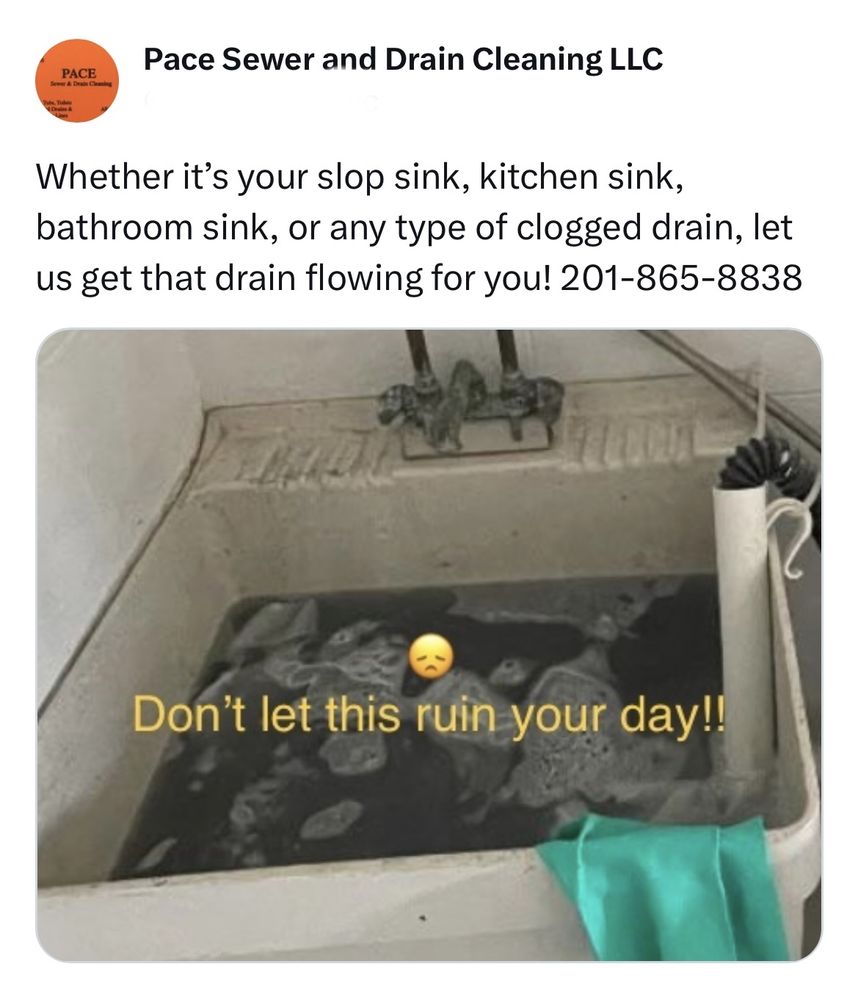 Slide of Pace Sewer and Drain Cleaning