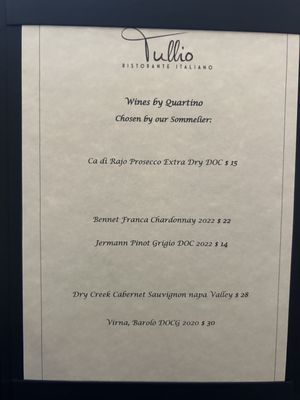 Menu photo 2 Tullio Coral Gables, FL