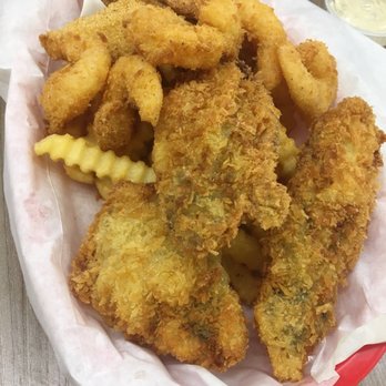 Basa Seafood Express - Seafood Combo ($13.99): oyster, fish, shrimp, fries - Seafood Near Me - San Francisco, California