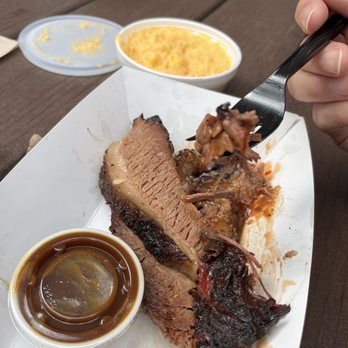 This Little Piggy - Beef brisket with grits! - Barbeque Near Me - Winter Garden, Florida This Little Piggy - Beef brisket with grits! - Barbeque Near Me - Winter Garden, Florida