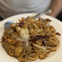 Taipei 101 - Chicken Mongolian. We didn't order this. It was brought to us by accident, but the few bites we had were very, very good.