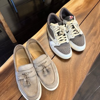 Shoe Lab Topanga - Suede loafer sneakers cleaned. - Shoe Repair Near Me - Canoga Park, California Shoe Lab Topanga - Suede loafer sneakers cleaned. - Shoe Repair Near Me - Canoga Park, California