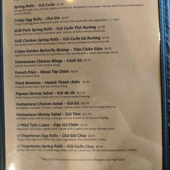 The Pho Cabin - Menu as of Sep 6, 2019 - Vietnamese Near Me - Los Altos, California