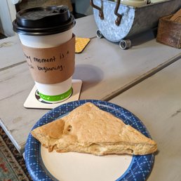 Milk & honey scone and a drip coffee. Simple, but so tasty! Milk & honey scone and a drip coffee. Simple, but so tasty!