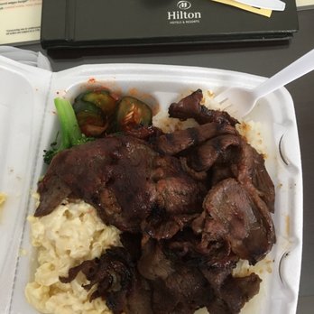 Me's BBQ - Bbq beef plate. It comes with four sides.  Enough to feed two people. - Korean Near Me - Honolulu, Hawaii