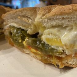 Frank's Village Market & Deli - Italian long hot peppers + egg sandwich $6.00