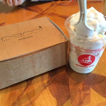 Nami - Banana cream tsoynami and a vegan donut in the box - Coffee & Tea Near Me - Phoenix, Arizona Nami - Banana cream tsoynami and a vegan donut in the box - Coffee & Tea Near Me - Phoenix, Arizona