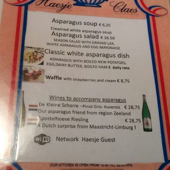 Haesje Claes - Front page of menu - Salad Near Me - Amsterdam, New Hampshire Haesje Claes - Front page of menu - Salad Near Me - Amsterdam, New Hampshire
