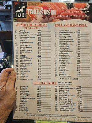 Menu photo 3 Taki Sushi Denver, CO