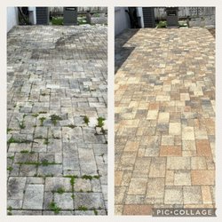 West Coast Sealing Solutions - Look at this paver restoration we did! Awesome before and after picture! Paver Sealing done Right