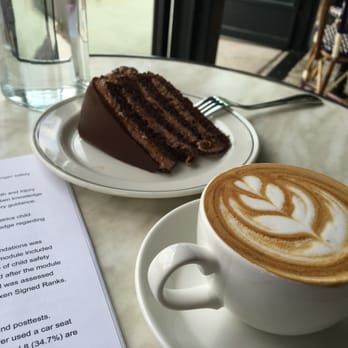 Bread & Butterfly - Delicious chocolate cake and cappuccino - Breakfast & Brunch Near Me - Atlanta, Georgia