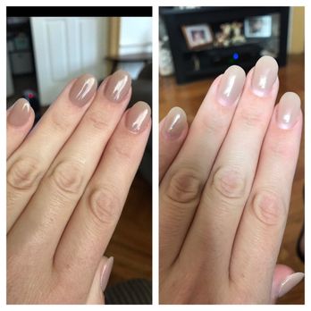 Nails by Eva - Tips with organic gel compliments of Anna. Over 2 weeks and still going strong - Nail Salons Near Me - Bay Ridge, New York
