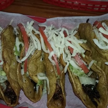 El Auténtico Jalisco - Chicken and beef taco dorados. Just get the chicken ones. - Mexican Near Me - Aurora, Illinois