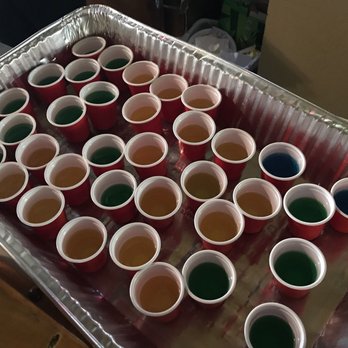 The 46 Tavern - Green and gold Jell-O shots during the Packer's game - September 10, 2017 - Cocktail Bars Near Me - Walworth, Wisconsin The 46 Tavern - Green and gold Jell-O shots during the Packer's game - September 10, 2017 - Cocktail Bars Near Me - Walworth, Wisconsin