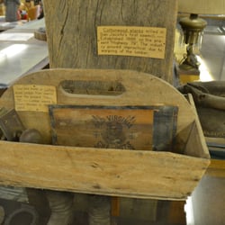 San Jacinto Museum - Door plates and relics from San Jacinto's first sawmill