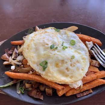 Naupaka Terrace - Sweet potato skillet. Frozen sweet potato fries are the only sweet potatoes in that dish. - Hawaiian Near Me - Lihue, Hawaii Naupaka Terrace - Sweet potato skillet. Frozen sweet potato fries are the only sweet potatoes in that dish. - Hawaiian Near Me - Lihue, Hawaii